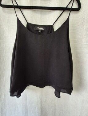 Lulu's Black Layered Chiffon Cami